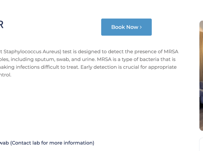 Book a fast MRSA PCR test in central London. Same-day swabbing with 24 - 42-hour results. Private, discreet and surgery-compliant MRSA screening. Westminster residents receive 20% off.