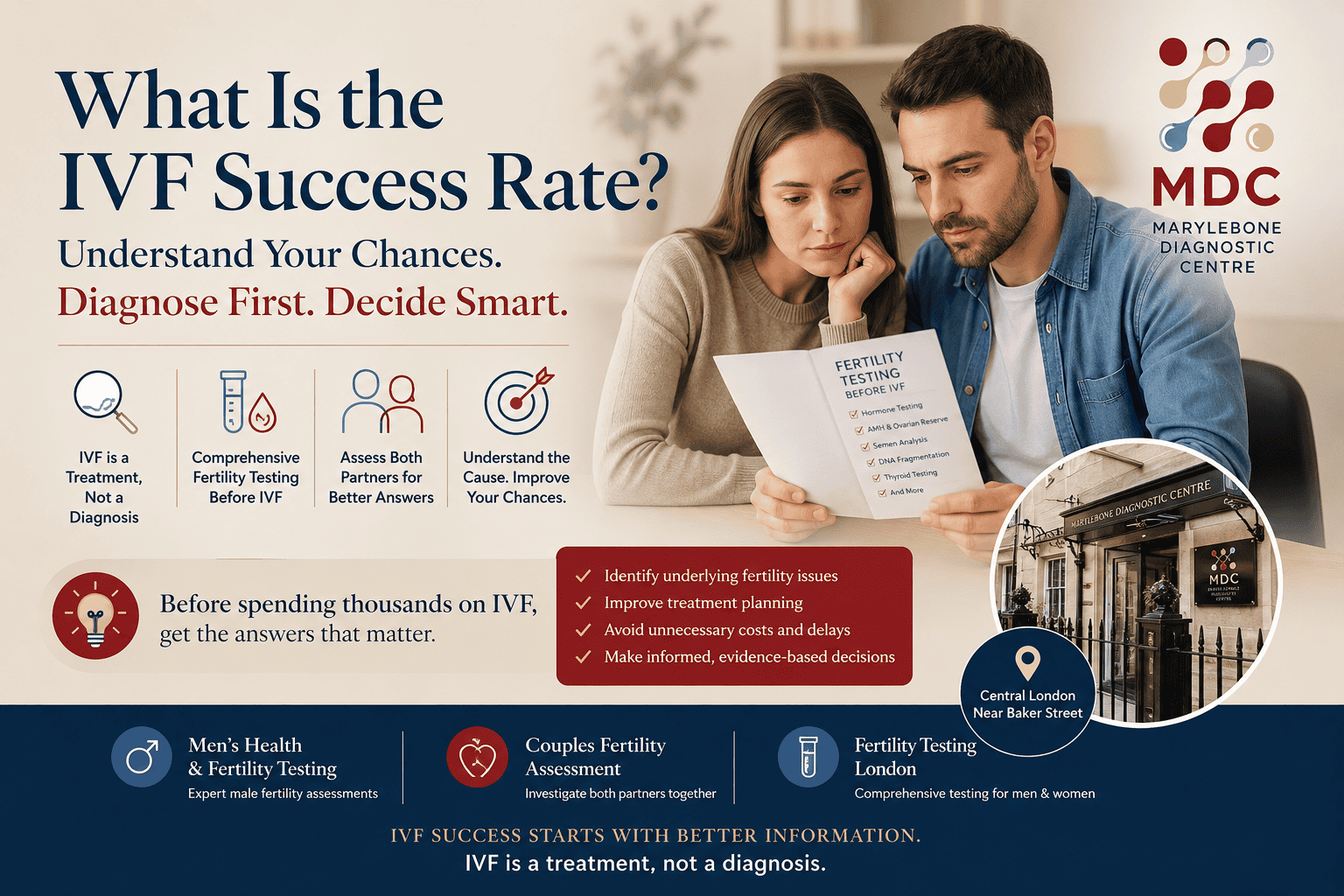 What Is the IVF Success Rate? Understand Your Chances. Diagnose First. Decide Smart. - Marylebone Diagnostic Centre